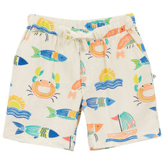 The Ocean Pattern Bermuda from Arsene et Les Pipelettes. Exclusive ocean print Bermuda shorts.