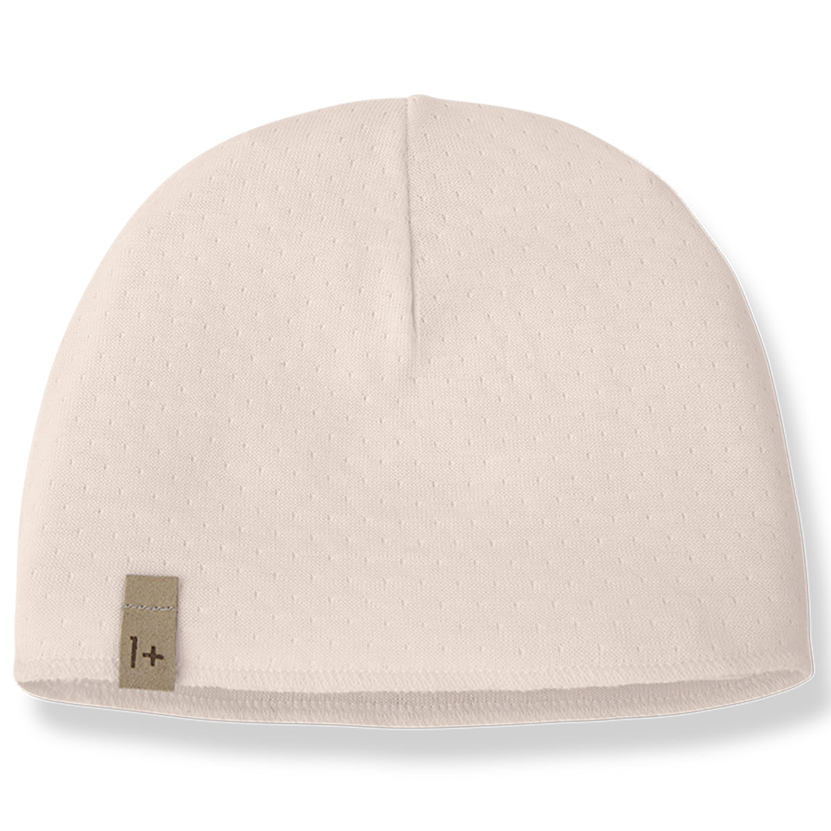 The Elise Beanie from 1+ in the Family, a soft baby hat with a lightweight textured fabric and snug fit.