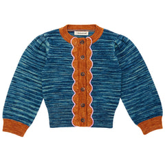 The Elizabeth Cardigan from Misha & Puff. New this season, a puff-sleeve cardigan in a mid-weight Merino wool knit.