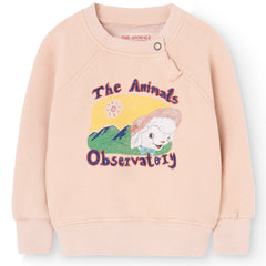 Jackal Sweatshirt by The Animals Observatory. It is a comfy, warm baby top featuring the cutest missy sheep ever