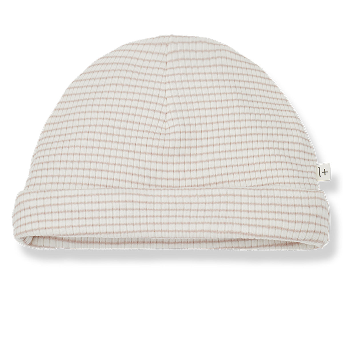 The Gio Beanie from 1 + in the Family. The hat has a striped all-over print