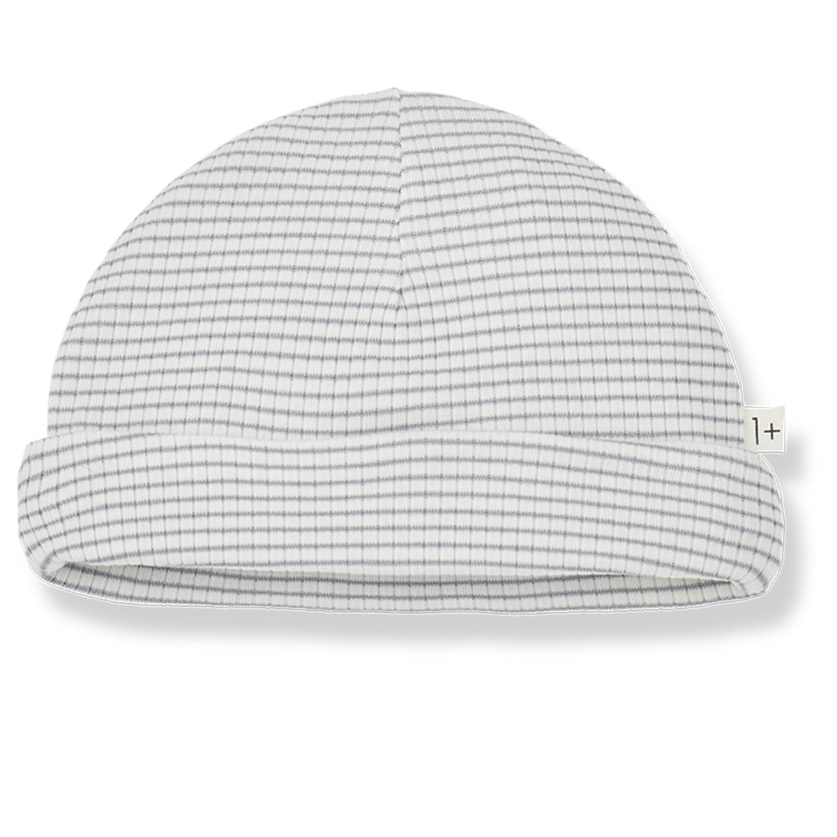 The Gio Beanie from 1 + in the Family. The hat has a striped all-over print
