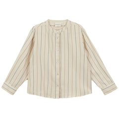 Striped Shirt by Arsene et Les Pipelettes. Fine striped flannel. Long sleeves with cuffs. Fully buttoned opening.
