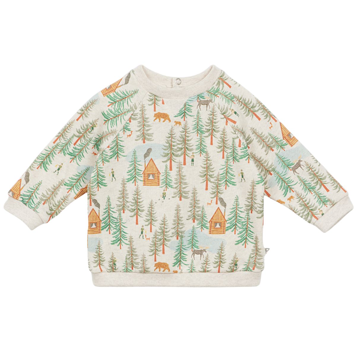 The Baby Fleece Forest Sweatshirt from Arsene et Les Pipelettes. Relaxed baby sweatshirt with exclusive forest print.