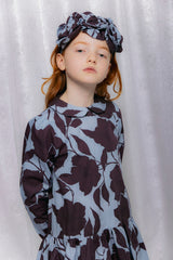 Blue and Brown Floral Headband
