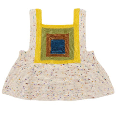 Homage Top from Misha & Puff. A hand-knit sleeveless pullover peplum top in heavier-weight Merino wool.