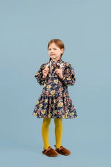Lottie Cotton Dress With Stand-up Collar