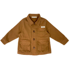 The Terra Di Siena Jacket from Zhoe & Tobiah. Structured cotton twill jacket in warm brown.