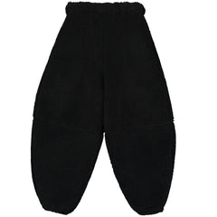 Winter Pants by Little Creative Factory black fleece kids pants with wide elastic waistband and tapered legs