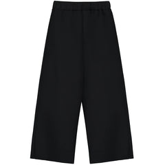 Doll Pants by Little Creative Factory black cropped wide leg girls pants with elastic waistband