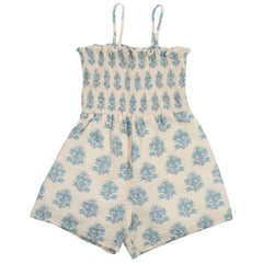 Kyra Jumpsuit from The New Society. Jumpsuit with a smocked top and gathered pants creating the smocking effect.