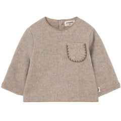 Cozmo The Lagos Top in soft bamboo blend with patch pocket and back button placket