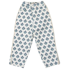 The Leros Pant from The New Society feature a beautiful contrasting stamped print, adding a unique and artistic touch.