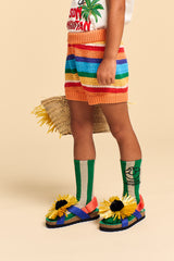 Stripes Mangostan Logo Socks