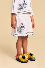 Pommegranate Embroidery Short