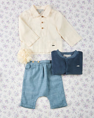 Cream Linen Blouse