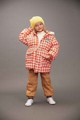 Ritzratz Gingham Heavy Puffer Jacket