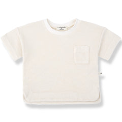 The Manacor Tee from 1+ in the Family in soft terry fabric with short sleeves and a small chest pocket.