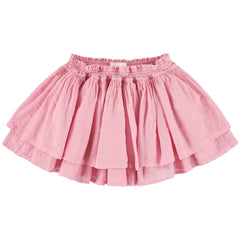 The Margot Skirt from Morley. This dreamy pink skirt features soft, lightweight layers and a flowy, tiered design.