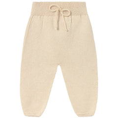 Cozmo Mars Pants in neutral knit with elastic waistband, drawstring and relaxed fit.