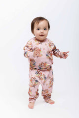 Pale Rose Floral Baby Leggings