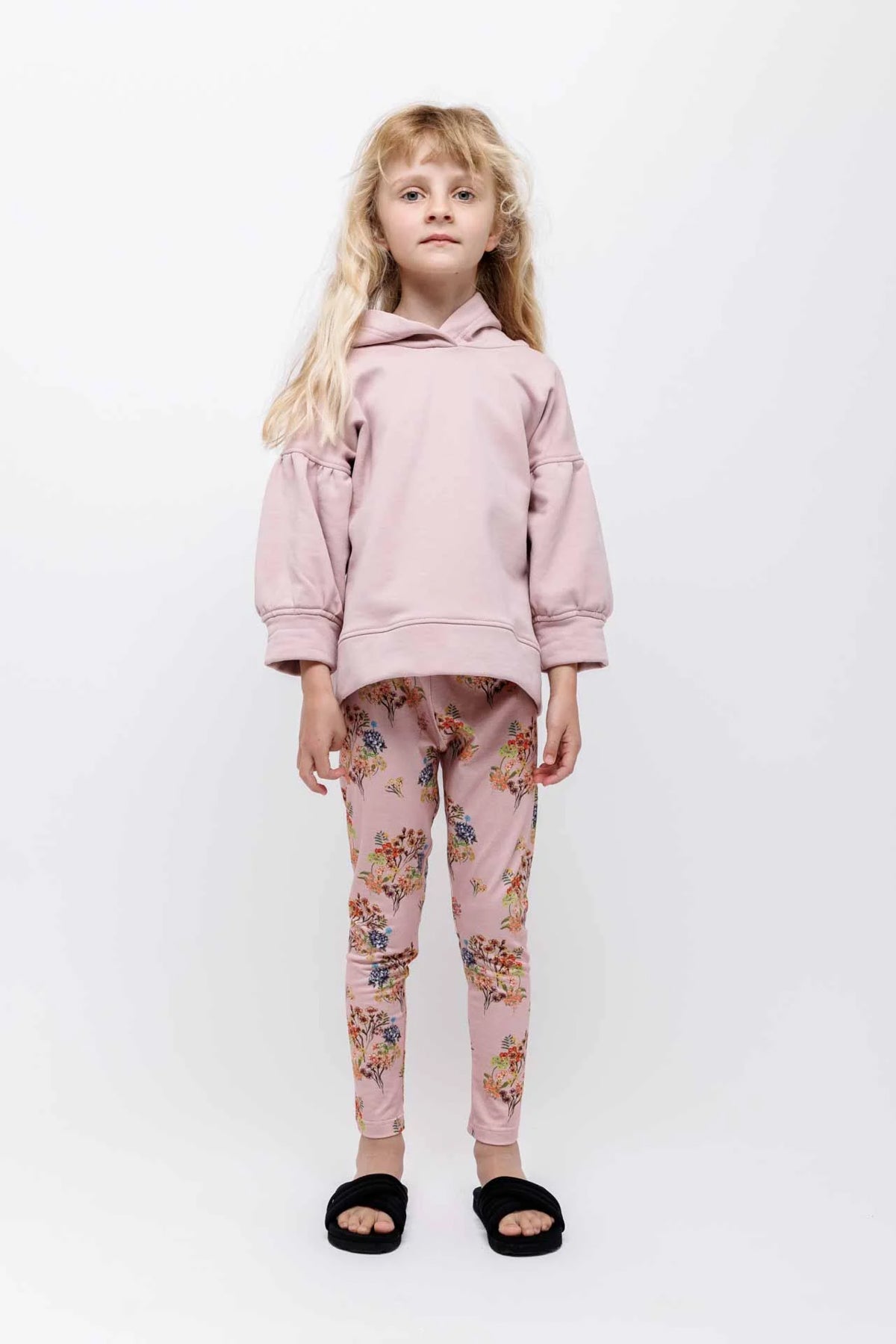 Pale Rose Floral Legging - The Little Red Planet