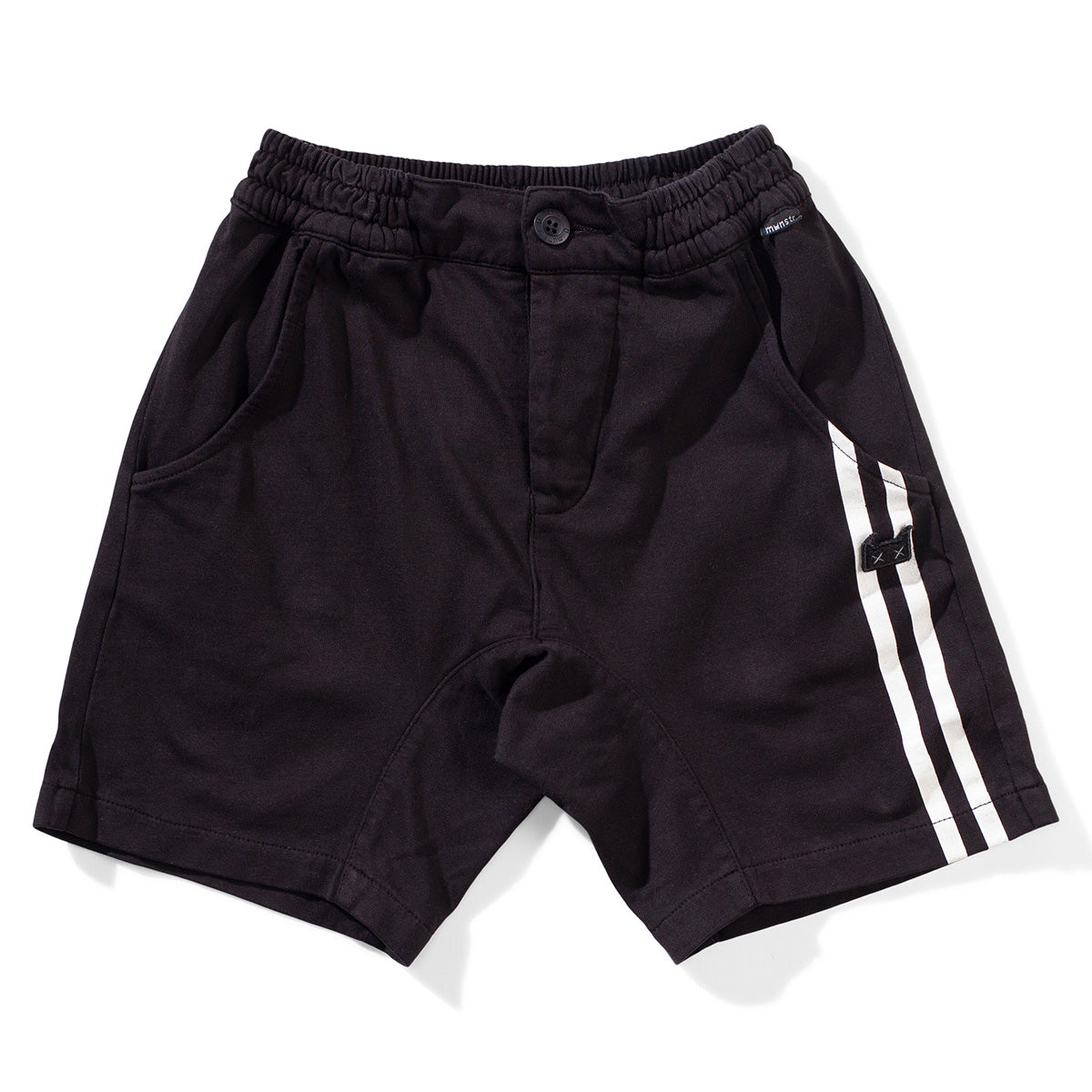 The Midracer Short from Munster. Side pocket(s), Back patch pocket(s), Elasticated waist, Stripe print.