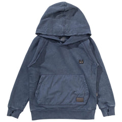 The Easy Hoody from Munster. A cozy and stylish hoodie in a washed denim blue shade.