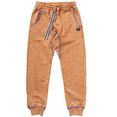 The Lockstock Pant from Munster. Washed joggers with contrast stitching, drawstring waist, ribbed cuffsใ