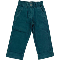 Lois Pants from Maan. Straight-cut Manchester pants, with side slit pockets and adjustable waistband.