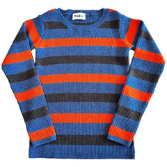 Seilio Skinny Rib from Mabli Knits. A supersoft slim-fitting top, in a fine rib with a round neck opening.