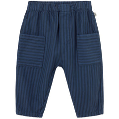 Cozmo The Nepal Pants in brushed twill with vertical stripes and front patch pockets