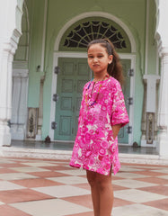 Dotcom Floral Linen Dress