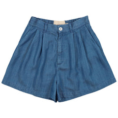 The Ophelia Short from The New Society. These stylish shorts feature pleats and practical side pockets.
