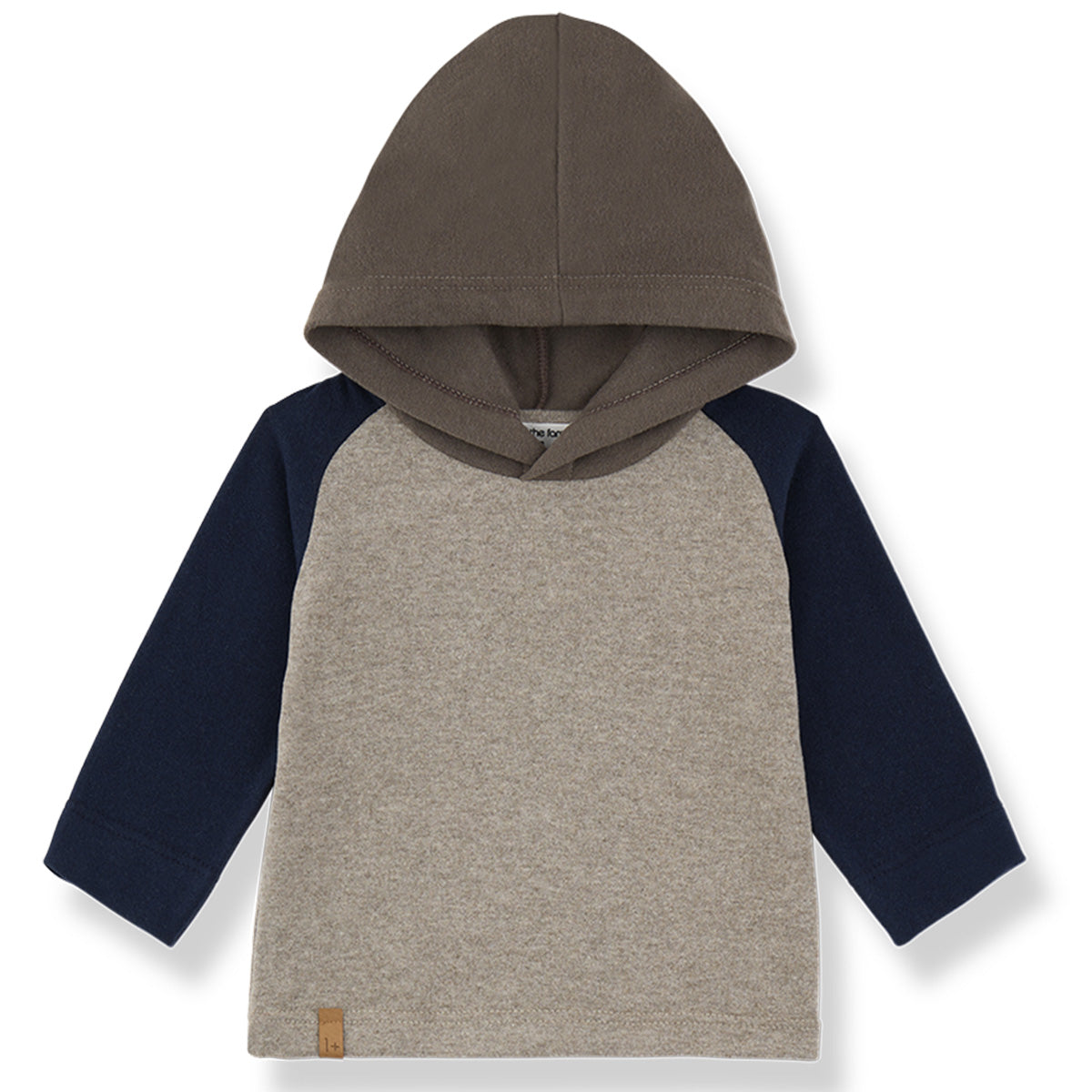 1+ in the Family The Oristano Hooded Raglan Tee colorblock hoodie with raglan sleeves
