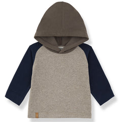 1+ in the Family The Oristano Hooded Raglan Tee colorblock hoodie with raglan sleeves