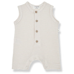 The Pino Romper from 1 + in the Family. The romper has a striped all-over print