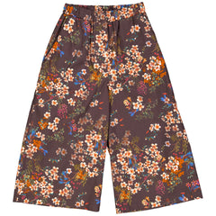 Brown Floral Pants from Christina Rohde with an adjustable, elastic waist for optimal fit, side pockets, floral print.