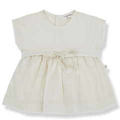 The Rebecca Dress from 1+ in the Family. Sweet baby dress in a light poplin fabric.