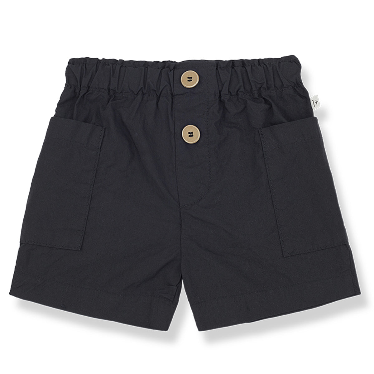 The Riccardo Bermuda Short from 1 + in the Family. Flat pockets on sides, Elasticated waist.