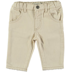 The Baby Twill Pants from Tocoto Vintage. Long twill pants for babies, 5 pockets and adjustable waist.