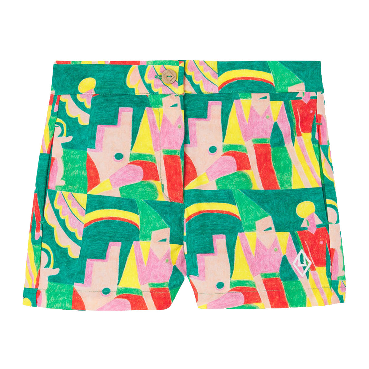 The Pig Shorts from The Animals Observatory in green color and a regular fit
