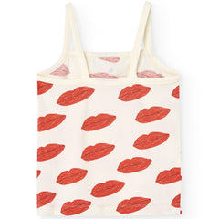White Kissing Tank Top