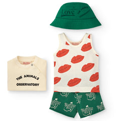 White Kissing Macaque Tee