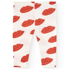 White Kissing Penguin Leggings