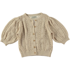 The 3/4 Sleeve Openwork Jacket from Tocoto Vintage. 100% organic cotton knit jacket