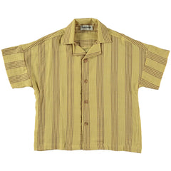 The Oversize Resort Shirt Striped from Tocoto Vintage. Short sleeve resort style shirt with striped print.