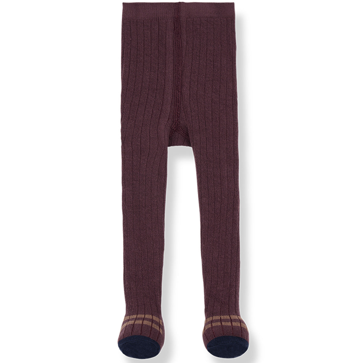 The Sally Ribbed Tights from 1+ in the Family. Soft ribbed knit tights with a comfortable waistband and patterned feet.