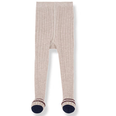 The Sally Ribbed Tights from 1+ in the Family. Soft ribbed knit tights with a comfortable waistband and patterned feet.