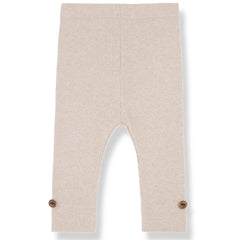 The Sina Leggings from 1+ in the Family. Ribbed knit leggings with an elastic waistband and decorative button details.